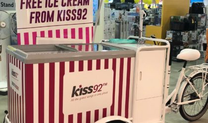 Kiss92 Push Trike with Freezer (1)