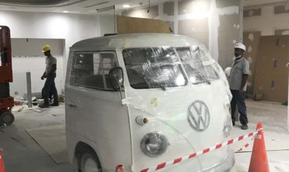 Volkwagen bus Truckhead for new NLB vivocity library singapore