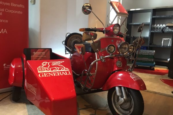 Vespa Sidecar Generali Insurance in Singapore