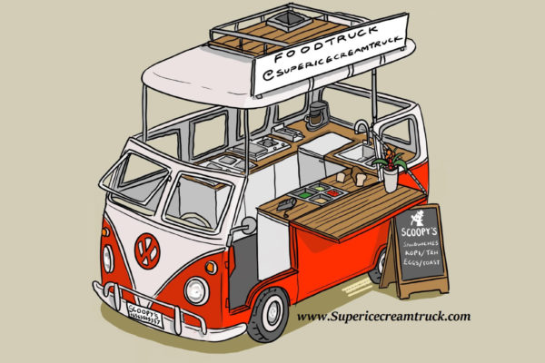 Kombi Foodtruck Concept Drawing for Funan Centre