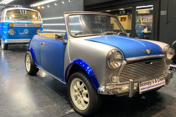 Silver and Blue Cabriolet
